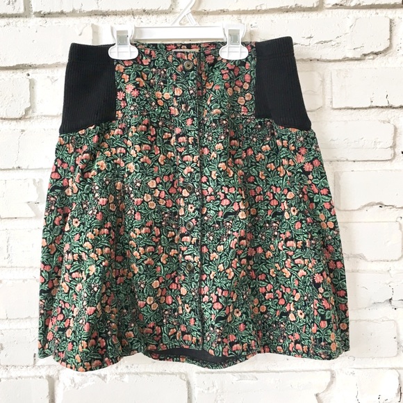 Free People Dresses & Skirts - Free People Floral Corduroy Skirt